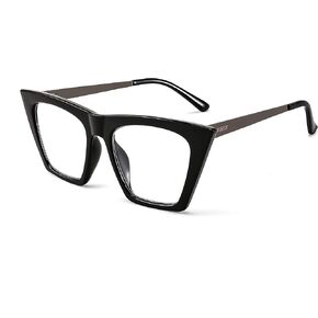 FEISEDY Square Cat Eye Reading Glasses Blue Light Blocking Women Fashion Cateye Reader B4121