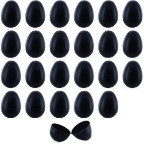 Erasable Fun: Set of 24 Matte Blackboard Plastic Easter Eggs, Each 2.25 Inches