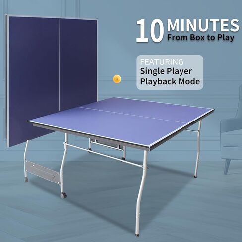 Elevate Your Ping Pong Skills with Our Portable 8ft Table Tennis Table - Ideal for Indoor & Outdoor Games - Complete Set for Instant Fun in Saudi Arabia