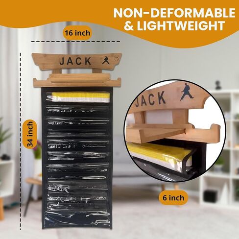Karate Belt Display Rack, Holder Taekwondo Belt and Medal Display, Martial Arts Gifts Accessories Jiu Jitsu Judo Wrestling Belt Display Case in Saudi Arabia