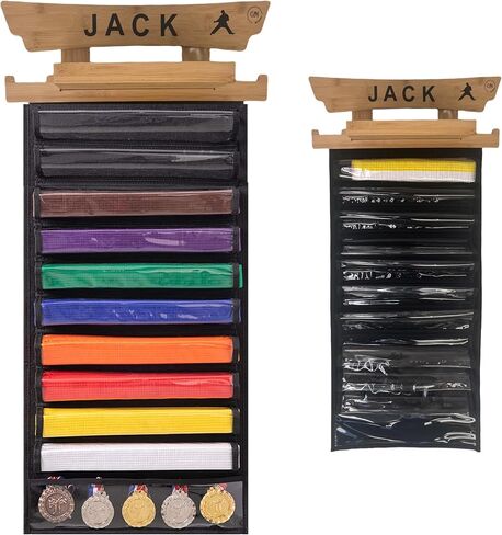 Karate Belt Display Rack, Holder Taekwondo Belt and Medal Display, Martial Arts Gifts Accessories Jiu Jitsu Judo Wrestling Belt Display Case in Saudi Arabia