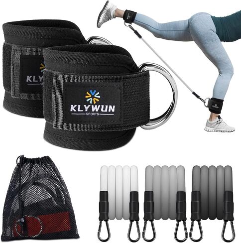 Ankle Resistance Bands with Cuffs, Ankle Bands for Working Out, Ankle Resistance Band for Leg, Booty Workout Equipment for Kickbacks Hip Fitness Training, Exercise Bands for Butt Lift Women in Saudi Arabia