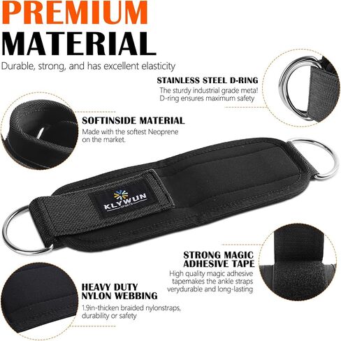 Ankle Resistance Bands with Cuffs, Ankle Bands for Working Out, Ankle Resistance Band for Leg, Booty Workout Equipment for Kickbacks Hip Fitness Training, Exercise Bands for Butt Lift Women in Saudi Arabia