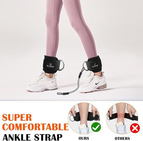 Ankle Resistance Bands with Cuffs, Ankle Bands for Working Out, Ankle Resistance Band for Leg, Booty Workout Equipment for Kickbacks Hip Fitness Training, Exercise Bands for Butt Lift Women in Saudi Arabia