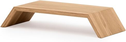 حامل شاشة Oakywood، حامل وضع مريح لجهاز الكمبيوتر iMac، جهاز كمبيوتر في وضع مستوى العين، مصنوع يدويًا ومصقول يدويًا في الاتحاد الأوروبي، ملحقات مكتب المنزل من الخشب الصلب، ارتفاع 9 سم، خشب الجوز in Kuwait