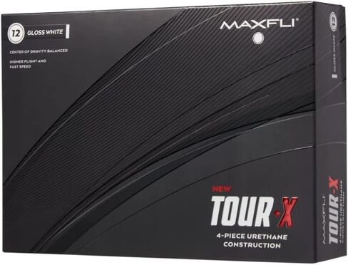 Maxfli 2023 Tour X White Golf Balls- 12 Pack- Center Gravity Balanced, Soft Cast Urethane, Fast Core, Dual Lonomer Mantle,Tetrahedron Dimple Pattern in Saudi Arabia