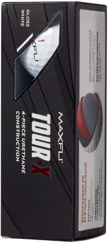 Maxfli 2023 Tour X White Golf Balls- 12 Pack- Center Gravity Balanced, Soft Cast Urethane, Fast Core, Dual Lonomer Mantle,Tetrahedron Dimple Pattern in Saudi Arabia