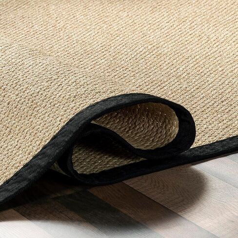 nuLOOM Suki Bordered 2x8 Indoor/Outdoor Runner Rug for Living Room Patio Deck Front Porch Entryway Hallway Kitchen, Tan in Saudi Arabia