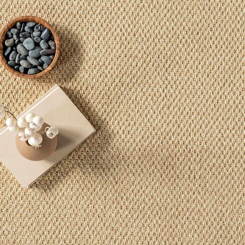 nuLOOM Suki Bordered 2x8 Indoor/Outdoor Runner Rug for Living Room Patio Deck Front Porch Entryway Hallway Kitchen, Tan in Saudi Arabia