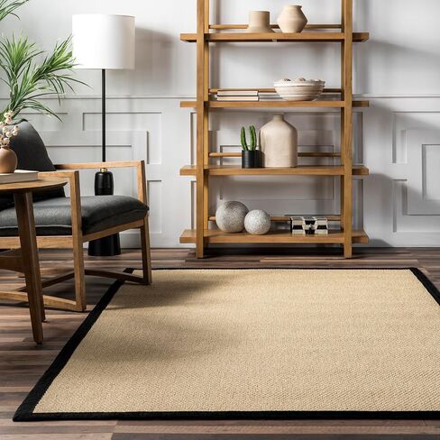 nuLOOM Suki Bordered 2x8 Indoor/Outdoor Runner Rug for Living Room Patio Deck Front Porch Entryway Hallway Kitchen, Tan in Saudi Arabia