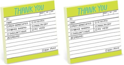 1-Count Knock Knock Thank You Hand-Lettered Sticky Notes, Thank You Notes, 3 x 3-inches, 100 sheets each in Kuwait