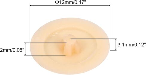 uxcell 100PCS Screw Cap Covers, 12mm Waterproof Plastic Screw Decorative Caps for Phillips Cam Lock Nuts Self-Tapping Screws, Beige in Kuwait