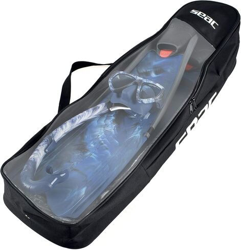SEAC Apnea، حقيبة كتف على الظهر للزعانف الطويلة وغيرها من معدات الغوص الحر، 95x21x16 سم، أسود in Saudi Arabia