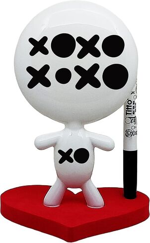 Dry Erase Board - TITTO in Love, Draw Your Ideas - Ceramic Doll - Black Office Design Desk - Coworkers Christmas Office Gift - Home Gift (Black) in Kuwait