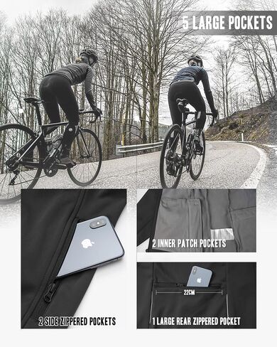33,000ft Women's Waterproof Fleece Running Jacket Zip Up Athletic Winter Cold Weather Workout Cycling Track Jackets in Saudi Arabia