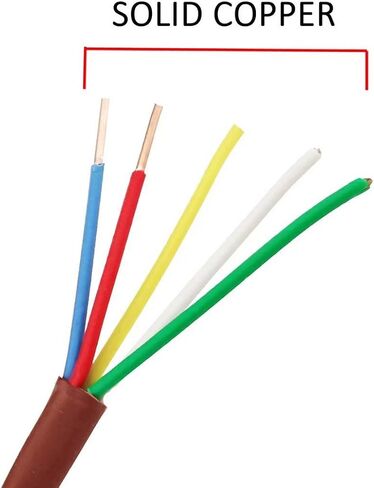 Thermostat Wire 18/8 18 Gauge 8 Conductor ETL 18-8 50 Feet Brown (18-8 Brown, 50Feet) in Saudi Arabia