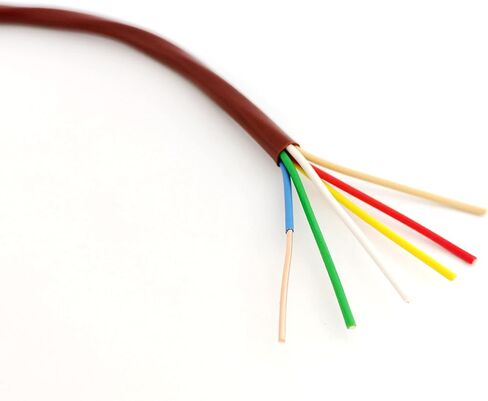 Thermostat Wire 18/8 18 Gauge 8 Conductor ETL 18-8 50 Feet Brown (18-8 Brown, 50Feet) in Saudi Arabia