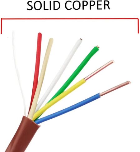 Thermostat Wire 18/8 18 Gauge 8 Conductor ETL 18-8 50 Feet Brown (18-8 Brown, 50Feet) in Saudi Arabia