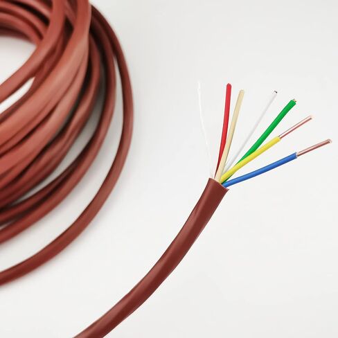Thermostat Wire 18/8 18 Gauge 8 Conductor ETL 18-8 50 Feet Brown (18-8 Brown, 50Feet) in Saudi Arabia