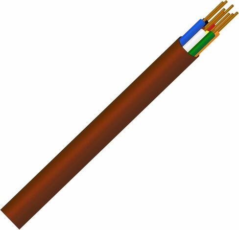 Thermostat Wire 18/8 18 Gauge 8 Conductor ETL 18-8 50 Feet Brown (18-8 Brown, 50Feet) in Saudi Arabia