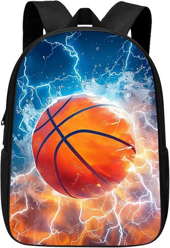 Soccer School Backpack for Boys/Girls 17 Inch Black Boy Backpack,Cool Design Soccer Ball In Fire and Water Casual Daypack Sports Backpack Bookbags for Man Woman Teens Boys Girls in Saudi Arabia