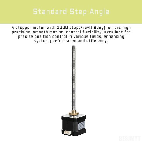 Nema 17 Stepper Motor Integrated 11.81in(300mm) T8 Lead Screw Standard Step Angle 1.7A 0.4Nm(56.64oz.in) Bipolar High Torque 42x40 Motor 2 Phase 4 Lead for 3D Printer DIY CNC with 1m Cable in Saudi Arabia