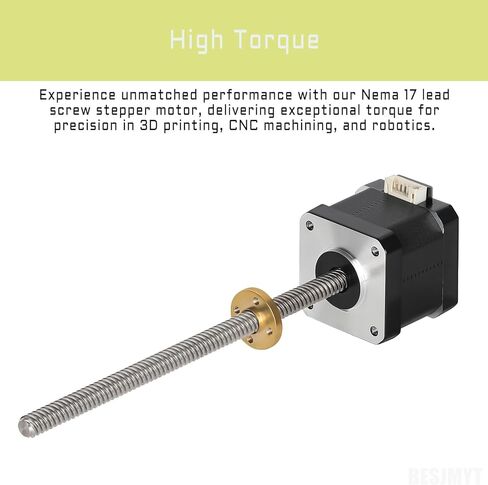 Nema 17 Stepper Motor Integrated 11.81in(300mm) T8 Lead Screw Standard Step Angle 1.7A 0.4Nm(56.64oz.in) Bipolar High Torque 42x40 Motor 2 Phase 4 Lead for 3D Printer DIY CNC with 1m Cable in Saudi Arabia