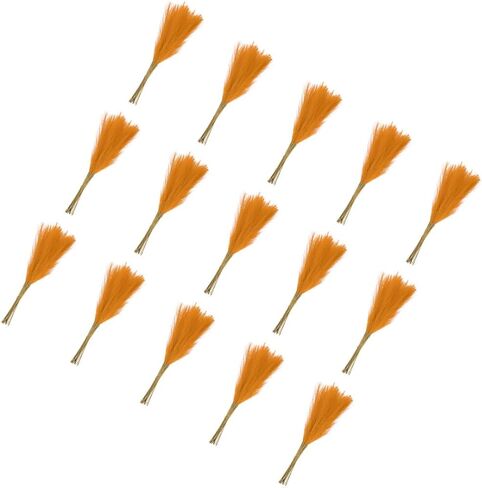 Pampas Artificial Grass - 20 Pack Fake Faux Pampas Grass Fits for Wedding Decorate DIY Crafts - Polyester Artificial Grass - (21", Grass Green) in Kuwait