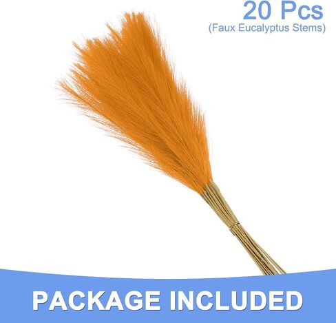 Pampas Artificial Grass - 20 Pack Fake Faux Pampas Grass Fits for Wedding Decorate DIY Crafts - Polyester Artificial Grass - (21", Grass Green) in Kuwait
