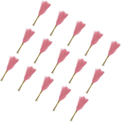 Pampas Artificial Grass - 20 Pack Fake Faux Pampas Grass Fits for Wedding Decorate DIY Crafts - Polyester Artificial Grass - (21", Grass Green) in Kuwait