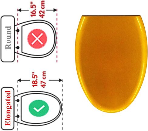 One Click Toilet Seat Elongated Toilet Seat Soft Slow Close Toilet Lid Easy Installation and Quick-Release Removable for Cleaning Stable Stainless Steel Hinge Design to Prevent Shifting in Saudi Arabia