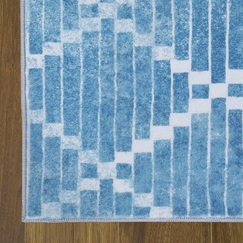 GlowSol Runner Rug 2x6 Floral Rug Non Shedding Hallway Rug Vintage Print Area Rug Machine Washable Area Rug Non Slip Low Pile Rug for Kitchen Bedroom, Pink in Kuwait