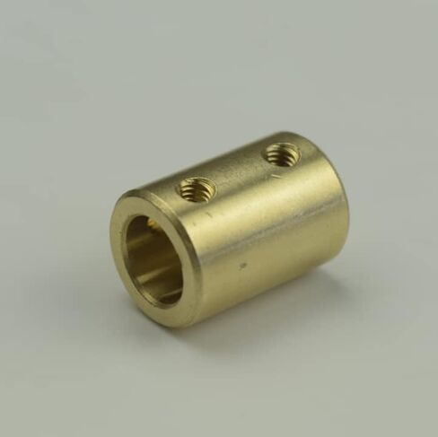 CHANCS Motor Shaft Rigid Brass Sleeve Coupling 7mm to 10mm Bore Rigid Coupling Set Screw Motor Accessories for DIY Parts 2PCS in Saudi Arabia