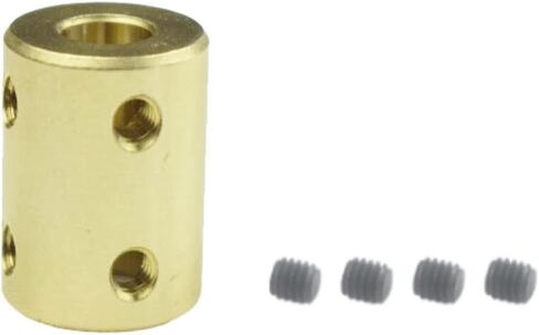 CHANCS Motor Shaft Rigid Brass Sleeve Coupling 7mm to 10mm Bore Rigid Coupling Set Screw Motor Accessories for DIY Parts 2PCS in Saudi Arabia