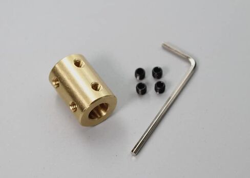 CHANCS Motor Shaft Rigid Brass Sleeve Coupling 7mm to 10mm Bore Rigid Coupling Set Screw Motor Accessories for DIY Parts 2PCS in Saudi Arabia