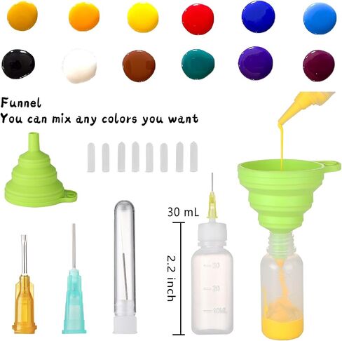 30ml Needle Tip Squeeze Bottle, Applicator bottle, Precision tip applicator bottle with a Funnel for Small Gluing Projects，4Pcak in Saudi Arabia