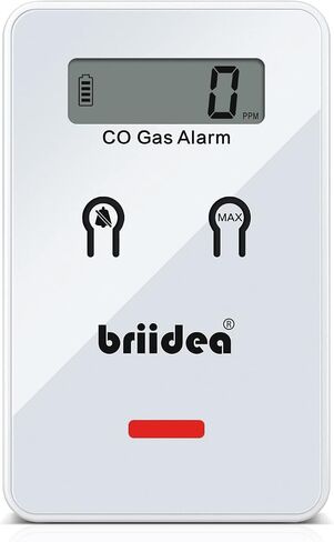 Carbon Monoxide Detector for Car, Briidea Low-Level Fast 9ppm Alarm CO Detector, Widely Used in Vehicles Aircraft Travel Bus Trucks, Black in Saudi Arabia