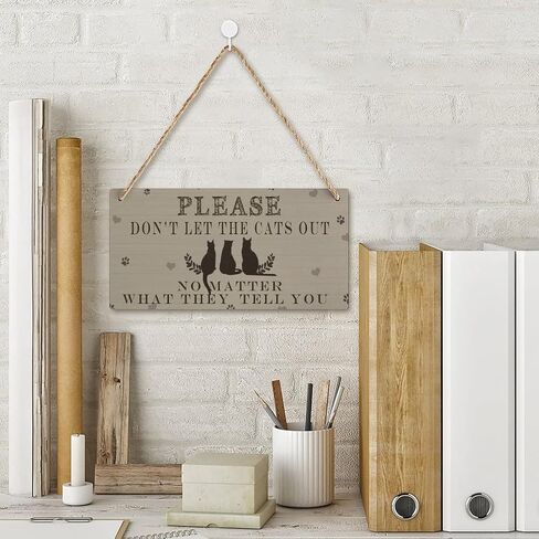 Funny Pet Wood Sign, All You Need Is A Dog And A Cat, Adorable Cat Signs Wall Art for Home Kitchen Garden Gate Fence Porch Decoration, Gift for Cat Lover, 5 X 10 inches Hanging Plaque in Saudi Arabia