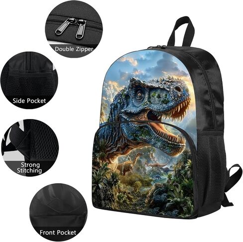 KOYI Boys Backpack Dinosaur, Unique Kids Dinosaur Backpack, Dino Trex School Backpack for Boys, Dinosaur Backpack for School & Travel, Cool Backpack for School Boys, 15.7 Inch in Saudi Arabia