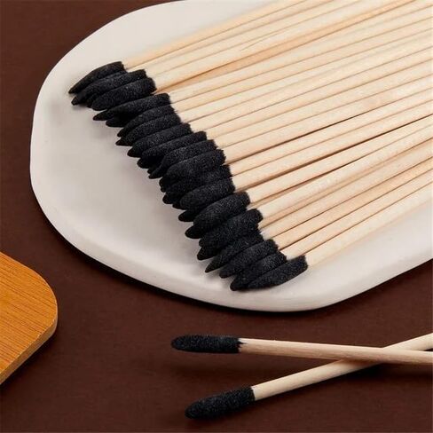 20Pcs Black Sanding Sticks Double End Matchsticks Twigs 120/280 Grit Fine Detailing Polishing Tool for Plastic Models Miniatures Wood Hobby Stuffers，Detail Sander Paper Power Sander Parts,Accessories in Kuwait