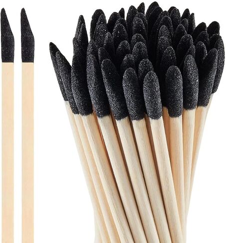 20Pcs Black Sanding Sticks Double End Matchsticks Twigs 120/280 Grit Fine Detailing Polishing Tool for Plastic Models Miniatures Wood Hobby Stuffers，Detail Sander Paper Power Sander Parts,Accessories in Kuwait