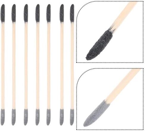20Pcs Black Sanding Sticks Double End Matchsticks Twigs 120/280 Grit Fine Detailing Polishing Tool for Plastic Models Miniatures Wood Hobby Stuffers，Detail Sander Paper Power Sander Parts,Accessories in Kuwait