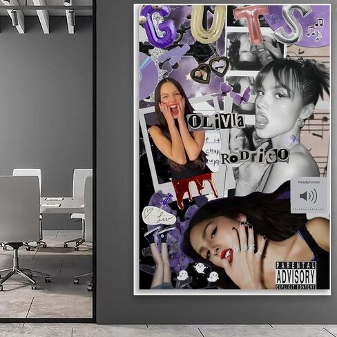 Olivia Poster Rodrigo Singer Guts Music Album Collage Canvas Art Poster And Wall Art Hanging Decor for Modern Family Corridor Posters 12x18inch(30x45cm) in Saudi Arabia