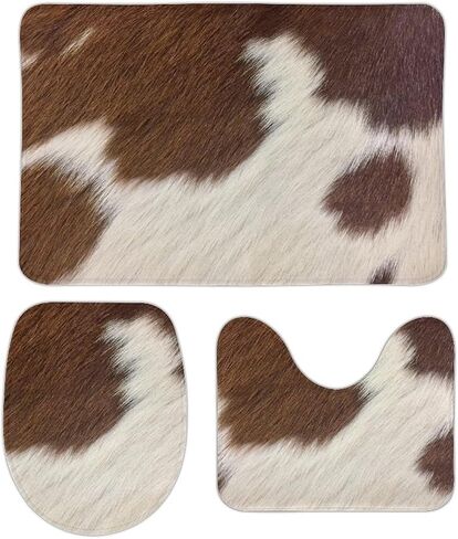Leopard Bathroom Set Leopard Print Bathroom Rugs Sets 3 Piece Toilet Rugs U Shaped Contour Rug for Leopard Bathroom Decor 24x16 in in Saudi Arabia
