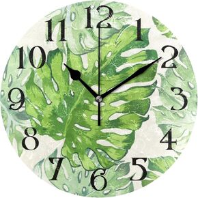World Map Clock Map Wall Clock Battery Operated World Clock Silent Non-Ticking Decorative Round Clocks 9.5 in Quartz Analog Desk Clock Living Room Bathroom Decor