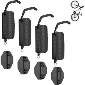 Swivel Bike Wall Mount, Garage Bike Rack, Bike Hanger for MTB, 4 Pack