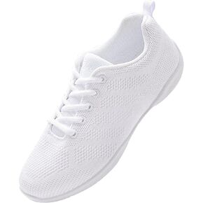 White Cheer Shoes for Women Girls Cheerleading Shoes,Athletic Training Tennis Dance Shoes