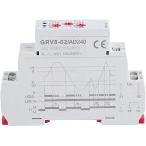 Jadeshay Single Phase Voltage Monitoring Relay GRV8-02 with Over Voltage Protection, Adjustable Control, LED Indicator (#4)