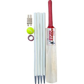 Kids Wooden Cricket Set Includes Bat Ball Stumps Tape & Carry Bag