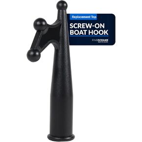 Five Oceans Boat Hook End - Boat Hook for Docking (Attachment Only) - Screw-on Boat Hook Replacement Top - FO4728